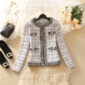 Women's Jacket Women's Jackets Spring new Trendy Ladies Short Joker Temperament Small Fragrant Tweed Coat Tweed Coat Cardigan