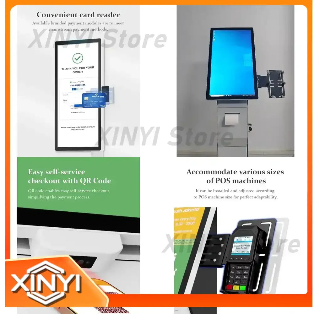 Touch Screen Kiosk Self-Service Ordering System with Printer Support POS Machine for Restaurant Payment Kiosk