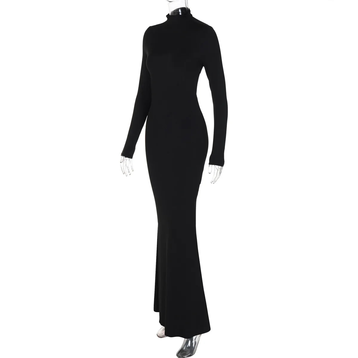 Ladies Autumn Elegant Evening Party Dress Women Long Sleeve Backless Bodycon Maxi Dresses Night Clubwear Streetwear Fall Outfits