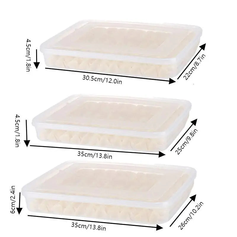 Kitchen Storage Box Refrigerator Organizer Transparent Food Containers Tray For Dumpling Fruits Vegetables Meat Cake