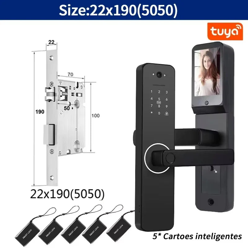 DSKDFTY Tuya wifi Smart Door Lock Digital Electronic Lock Remote APP Fingerprint Password RFID Unlock For Home house