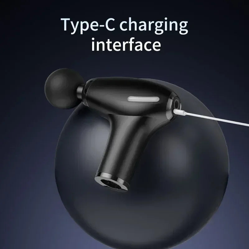 Mulit functional fascia gun with Extended Handle Percussion Back Massager for muscle relaxation  Back Waist Body Massage