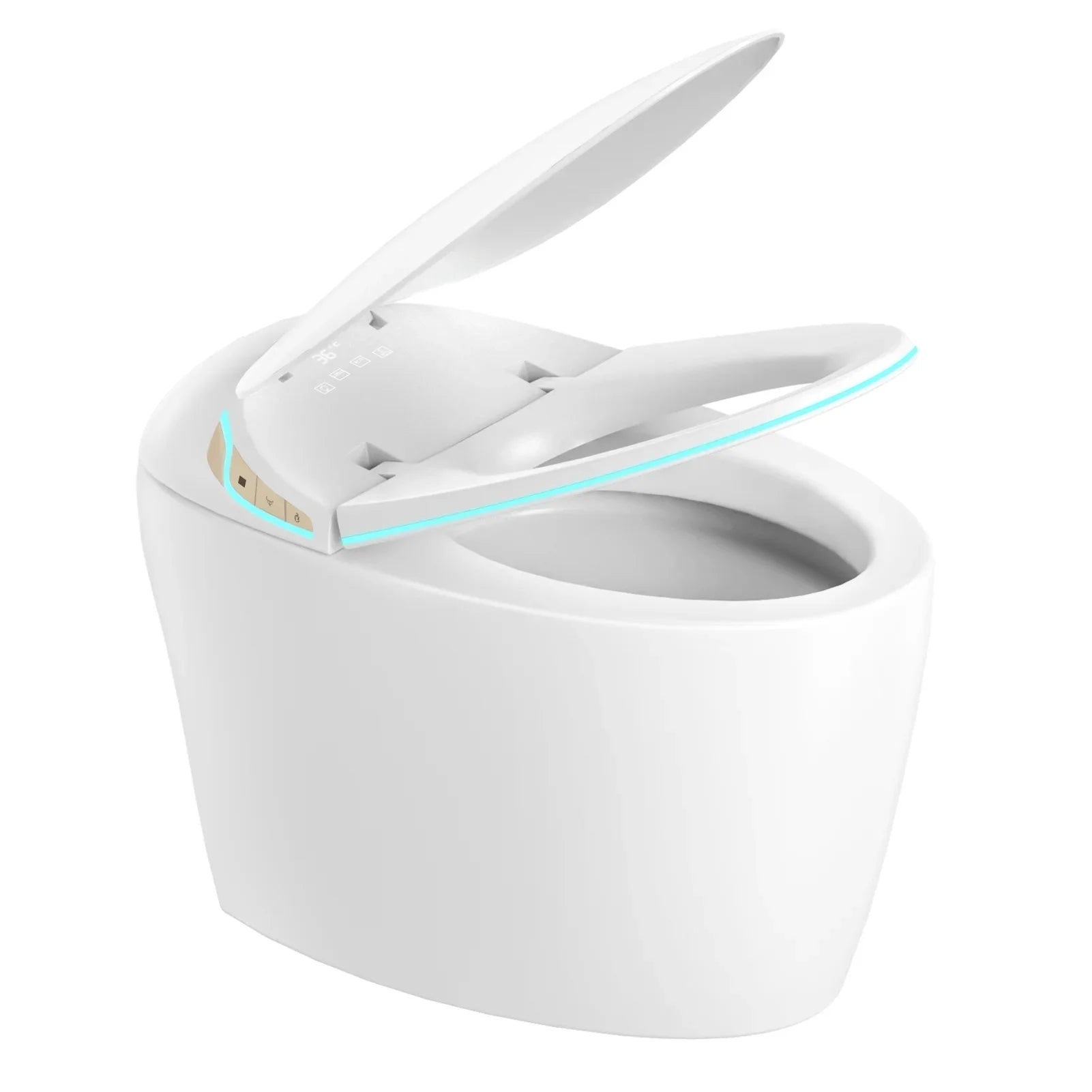 High-end Top Sale WC Intelligent Water Closet Floor Mounted Ceramic Automatic Luxury Toilet Bidet Smart Toilet Bowl Elongated