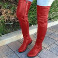 Autumn and winter 2024 new European and n style round head low square with women's plus-size fashionable knee boots