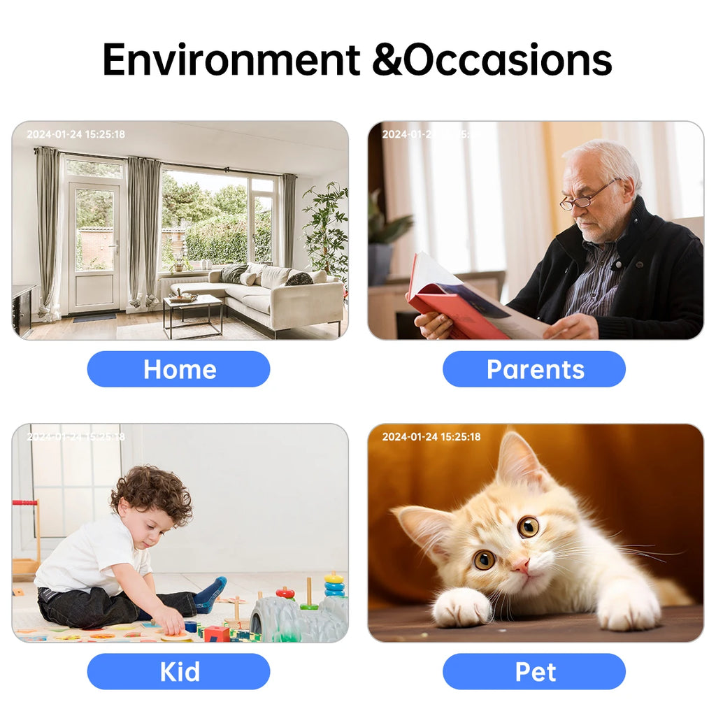 JOOAN 3MP Mini Wifi Camera Outdoor Motion Tracking Security IP Camera 1080P Color Night Waterproof Smart Home Baby Monitor