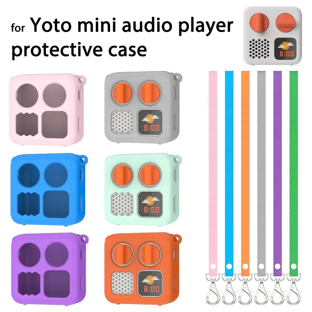 Small Audio Player For Yoto Mini, 360° Shockproof Cover with Lanyard, Lightweight Protector with Waterproof Stain-Resistant