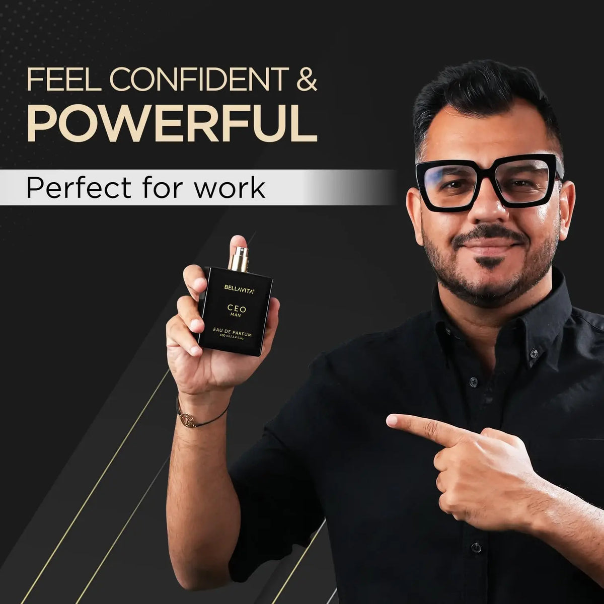 CEO MAN Eau De Parfum Perfume for Men with Lemon, Lavender, Tonka & Agarwood|Woody & Spicy Long Lasting EDP Fragrance Scent, 100 Ml
