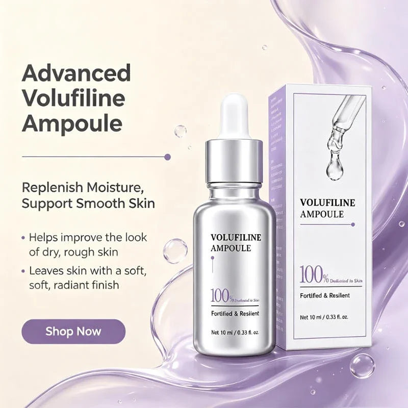 Volufiline Asiatica Ampoule 10ml Plumping Soothing Facial Serum Hydrating Moisturizing Essence Gentle Daily Skin Care Ampoule