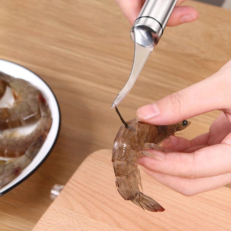 Kitchen Accessories Shrimp Peeler Stainless Steel Seafood Cooking Tools Creative Convenient Shrimp Peel Device Kitchen Gadgets