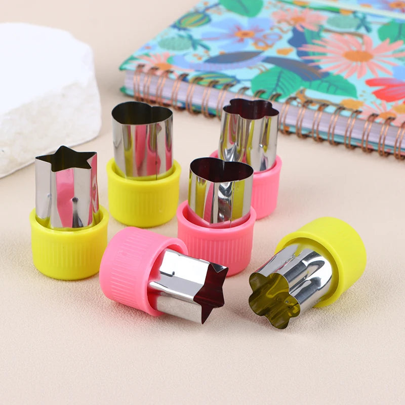 3PCS Star Heart Shape Vegetables Cutter Plastic Handle Portable Cook Tools Stainless Steel Fruit Cutting Die Kitchen Gadgets