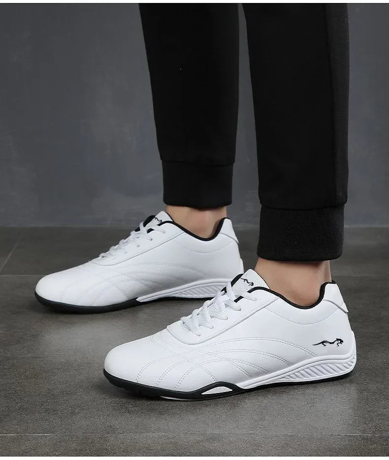 Men Leather Casual Shoes for Breathable Daily Walking Sneakers Lace-Up Driving Moccasin Non Slip Formal Shoes Zapatillas Hombre