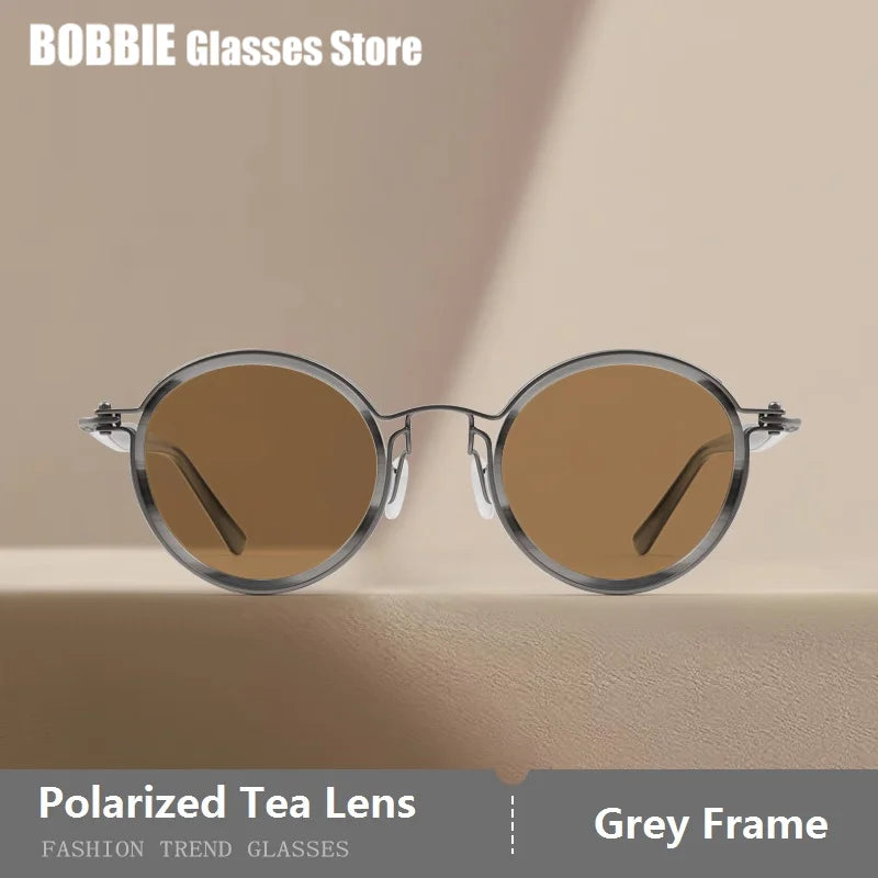 Polarized Sunglasses Men UV400 Protective Driving Spectacles Handmade Titanium Acetate Sun Glasses Photochromic Outdoor Eyewear