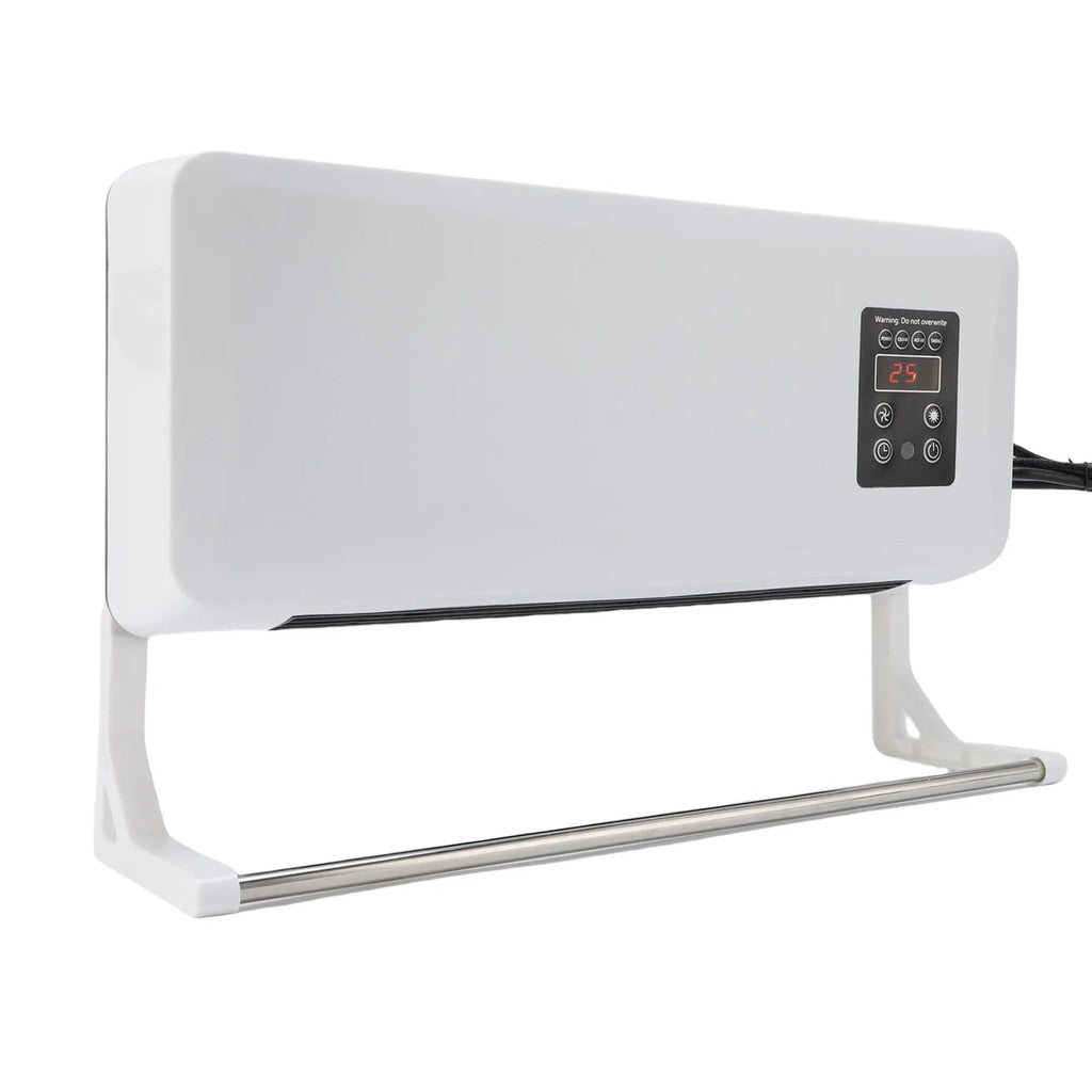 Simple Air Conditioner Fan Space Saving Versatile Portable Wall Mounted Heater Fan Low Noise Easy To Operate for Bathroom