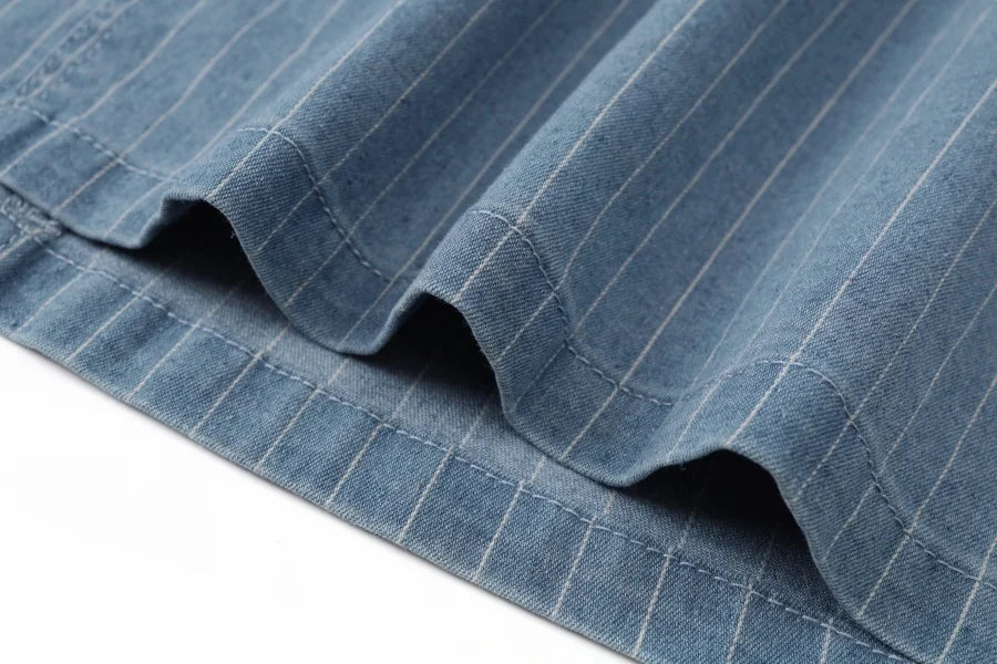 AS  SS26 pinstripe denim skirt fashion woman clothes lady wear