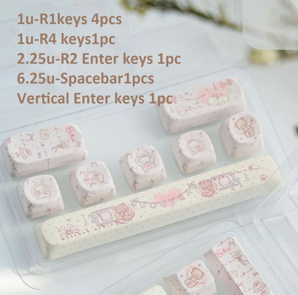 New Theme Keycaps 139 Keys SOA Cherry Profiled PBT Double Shot Japanese Keycaps for MX Switch Alice ANSI ISO Layout Keyboard Kit