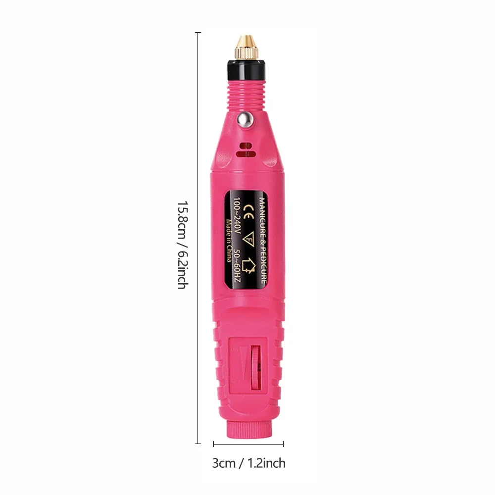 LULAA Electric Nail Drill Machine Set Pedicure Grinding Equipment Mill For Manicure  Professional Strong Nail Polishing Tool
