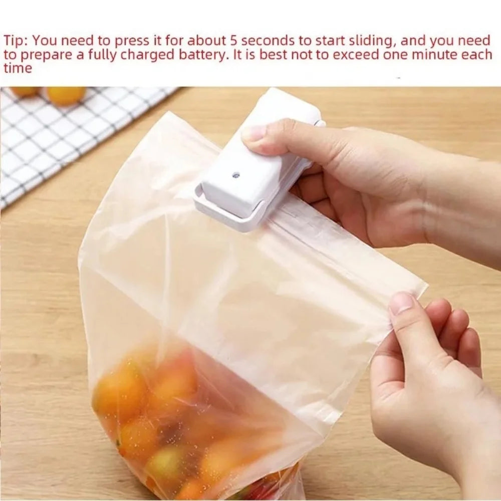 Portable Mini Heat Sealer for Plastic Bags Snack Food Bag Sealing Machine Package Closure Sealer Home Kitchen Storage Accessorie