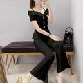 Womens 2 Pant Sets Blazer and Outfit Wide Leg Trouser Suit White Two Piece Set Pants for Women Sexy Classy Co Ord Promotion Xxl