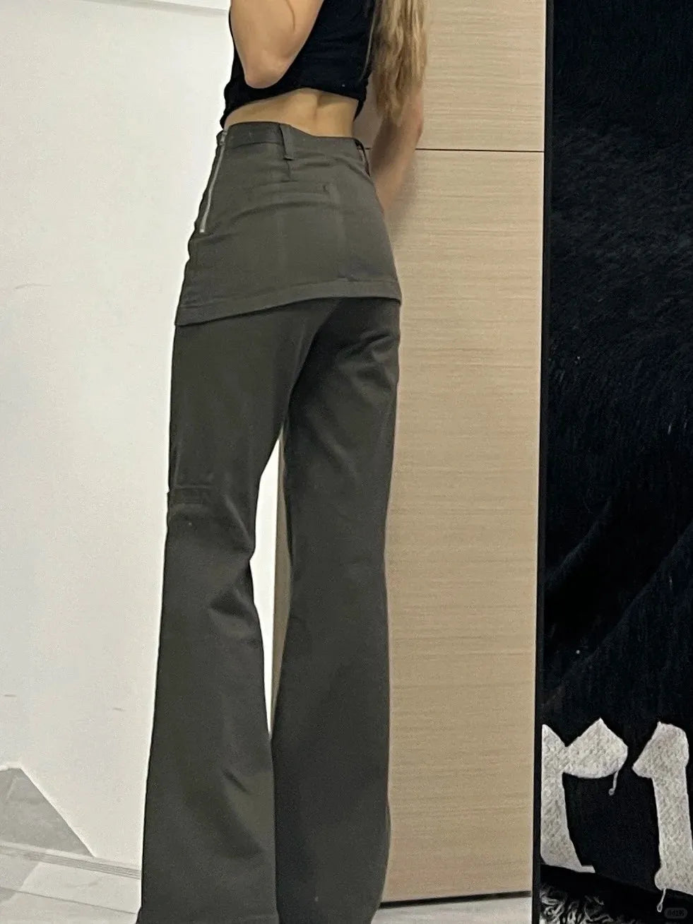 Women Flare Jeans Fashion Street Style Bell Bottom Denim Pants Lady Design Sense Niche Y2K Punk Long Trousers