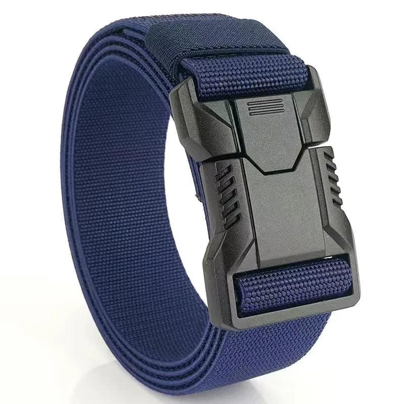 Nylon Tactical Belt Men Automatic Buckle Quick Release Military Belt Outdoor Casual Workwear Training Pants Heavy Duty Web Belt