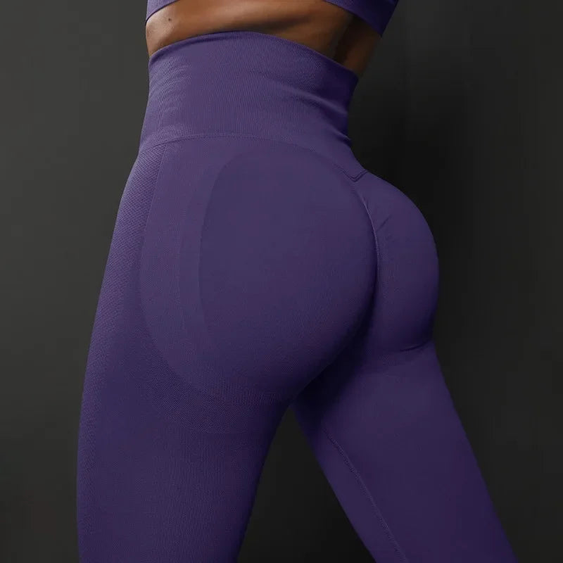 Women Sport High Waist Leggings Seamless Slim Leggings Gym Workout Female Tights High Elastic Butt Liftting Yoga Fitness Pants