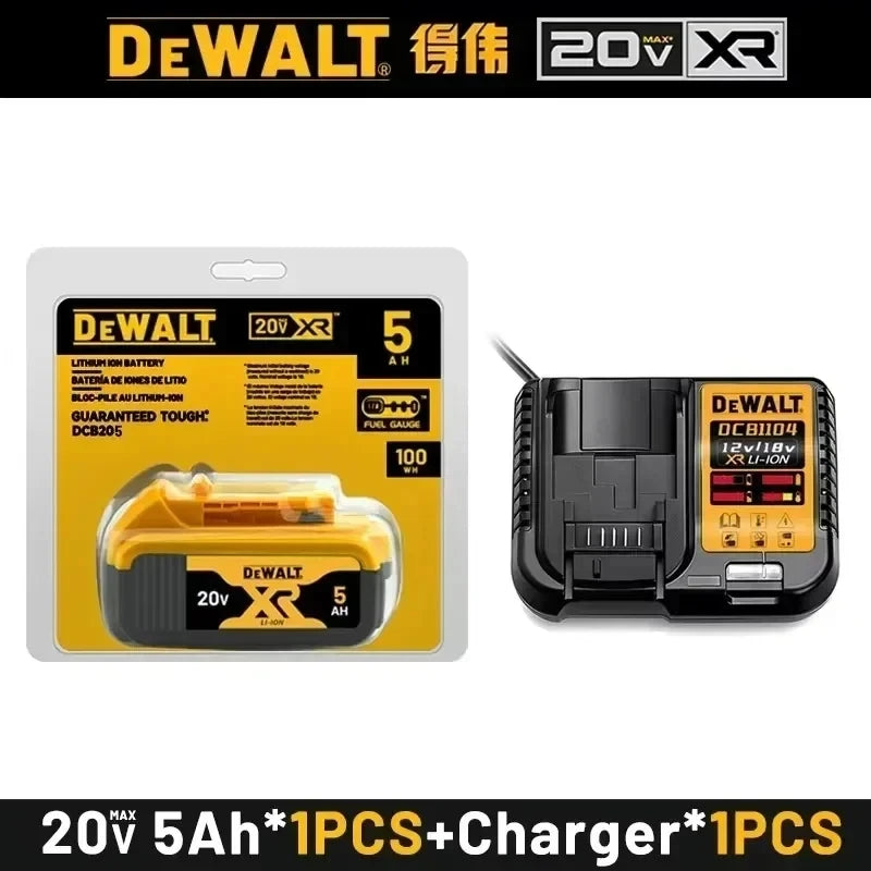 100% Original DeWalt Batteries 20V 6000mAh Li Ion Battery For DCB206 DCB205 DCB204 DCB200 DeWalt Power Tools Air Transport