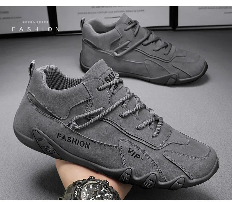 Retro Ankle Boots for Men Flat Casual Snow Boots Sneaker Non-slip Work Shoes Men Short Boots Autumn Zapatillas Hombre
