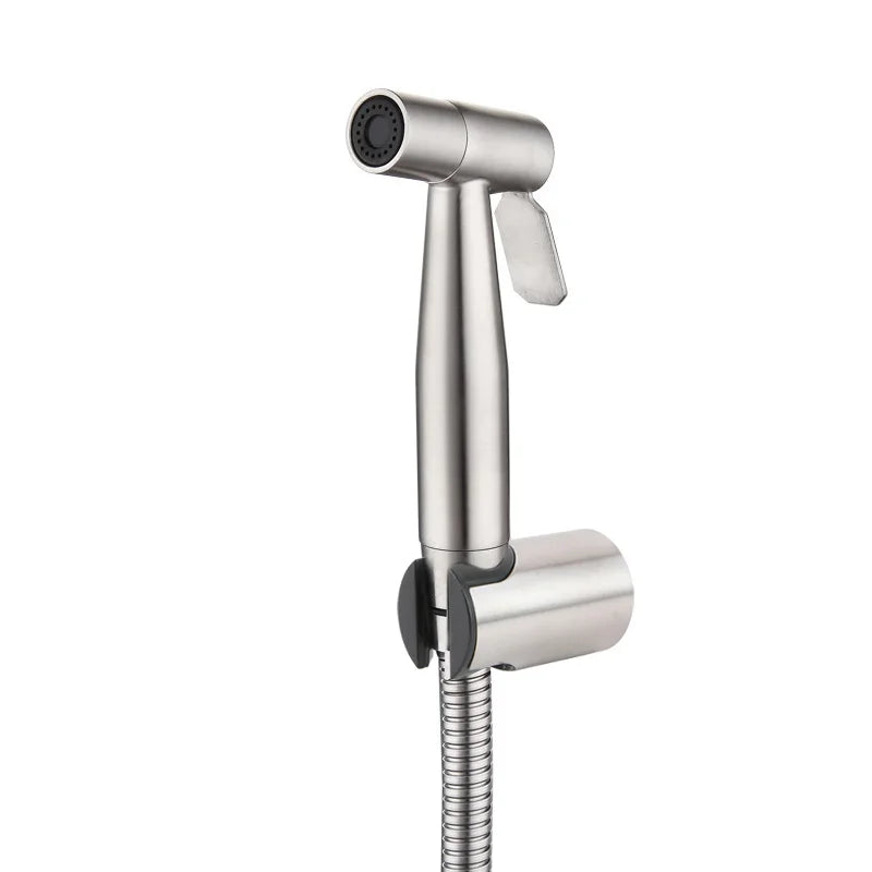 Stainless steel bathroom multi-function handheld toilet spray shower suit toilet spray self-cleaning washing kit