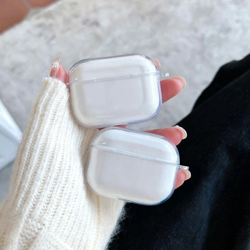 Clear Soft TPU Earphone Case For Airpods Pro 3 Pro 2 Pro Shockproof For Airpods 4 3 2 1 Bluetooth Wireless Earphone Cover Solid