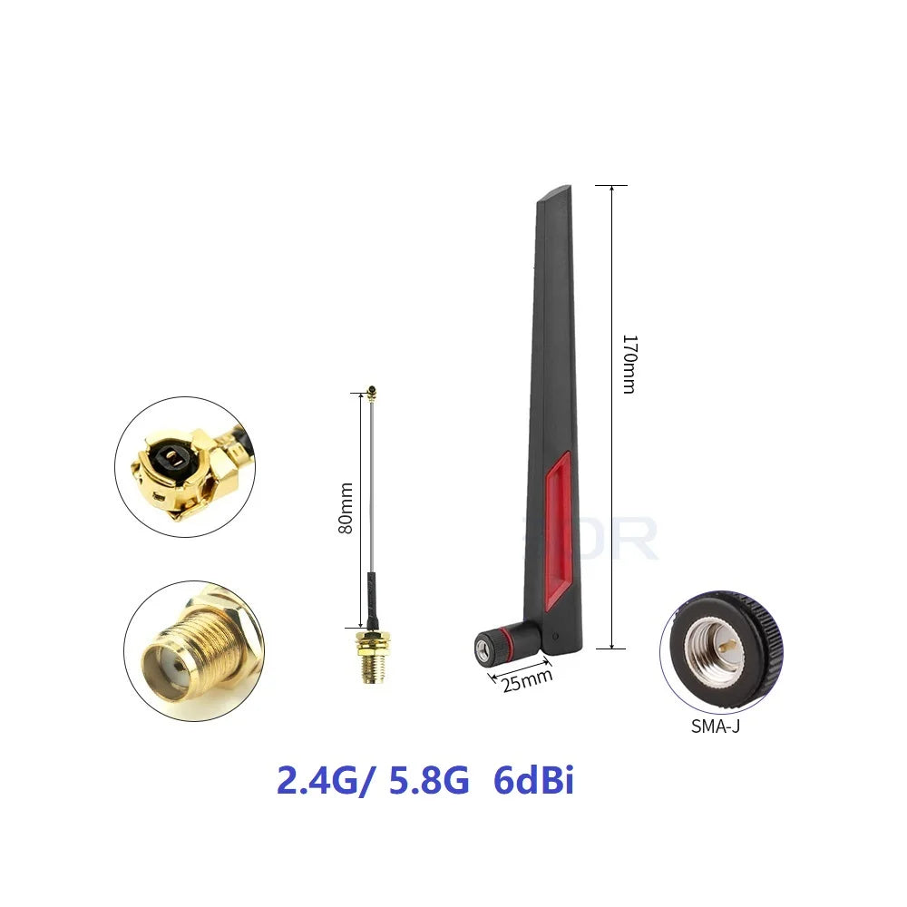 External Wifi Antenna 2.4 GHz 5.8 GHz Dual Band 5 GHz for Wireless Router 2.4g Antena with Adapter Cable IPX Pigtail