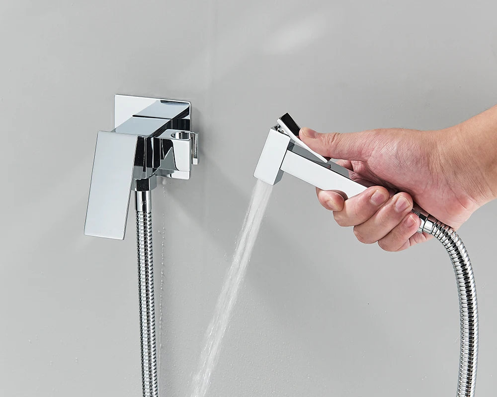 Rozin Black Bidet Faucets Wall Mounted Bathroom Shower Tap Bidet Toilet Sprayer Bidet toilet Washer Mixer Faucet