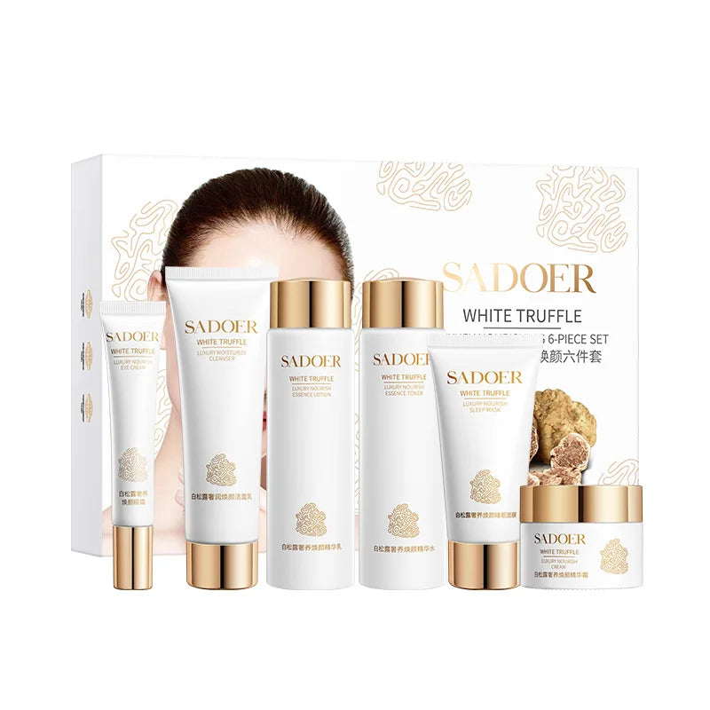 White Truffle Skin Care Six-Piece Set, Rich in Centella Asiatica Extract, Niacinamide and Other Skin-Friendly Ingredients, Paired with Various Beautifying and Moisturizing Ingredients to Replenish the Skin's Moisture, Leaving