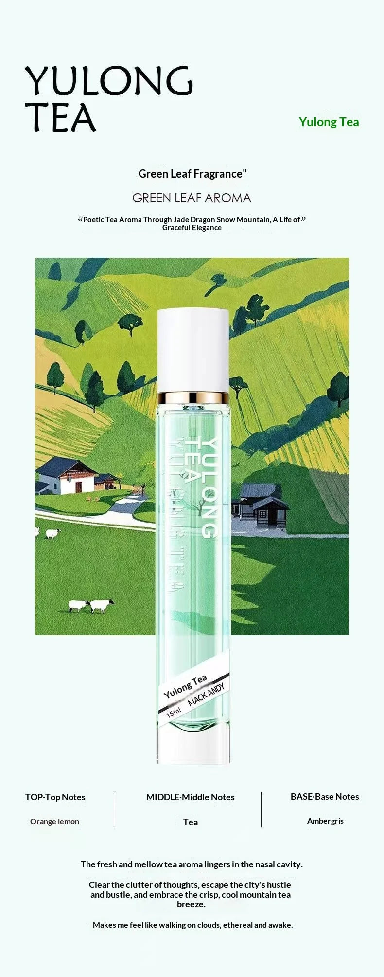 High-End Salon Grade Women's Perfume Fresh Natural Light Scent Long-Lasting Luxury Fragrance Affordable Alternative 15ml