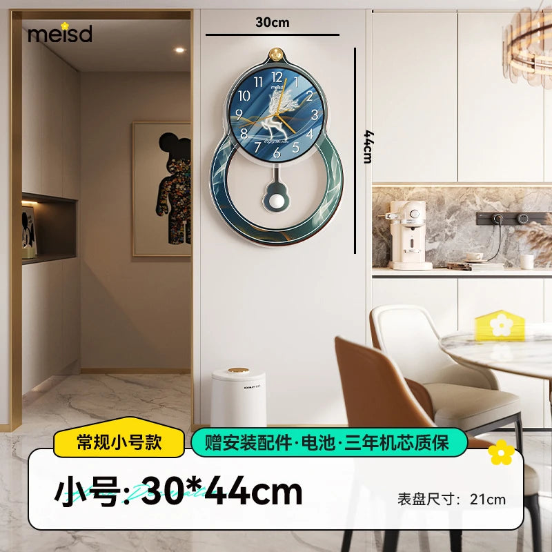 Kitchen Living Room Wall Clock Minimalist Design Unique Usa European Wall Clock Flowers Nordic Luxury Metal Horloge Decorarion