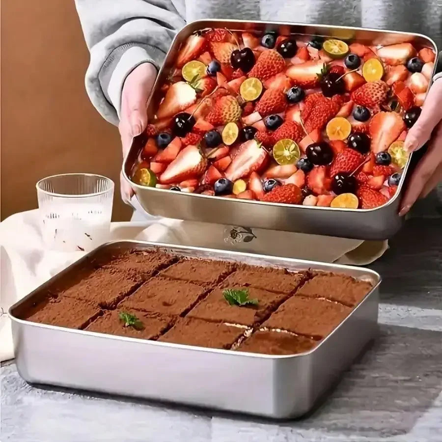 3/5-Piece Set Of High-Quality Leak Proof Stainless Steel Food Storage Containers - Made Of 410 Heavy-Duty Stainless Steel Material, Reusable And Stackable With Sealed Lids For Freshness Preservation, Suitable For Salad, Fruit