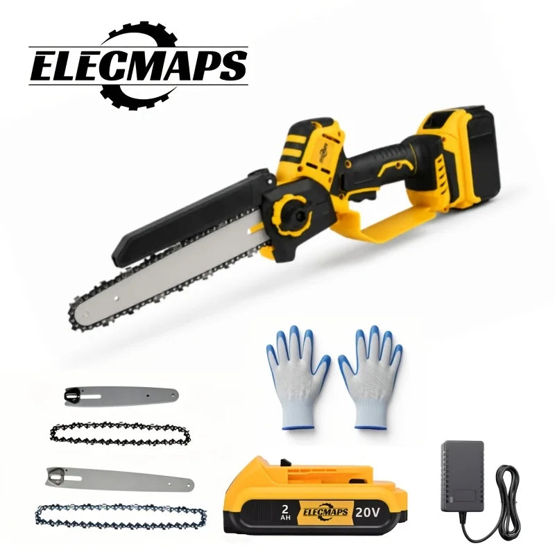 8-inch brushless mini chainsaw, high-speed cordless power saw, compatible with  20V batteries, portable handheld saw