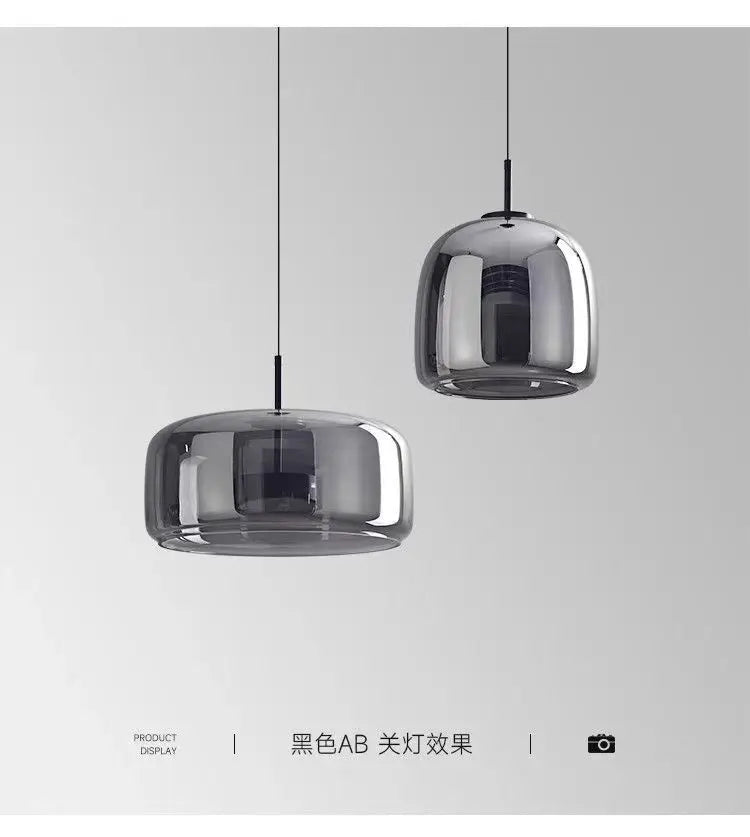 Modern Led Glass Pendant Light for Island Restaurant Hanging Lamp Decoration Ceiling Chandeliers Modern Home Decoration