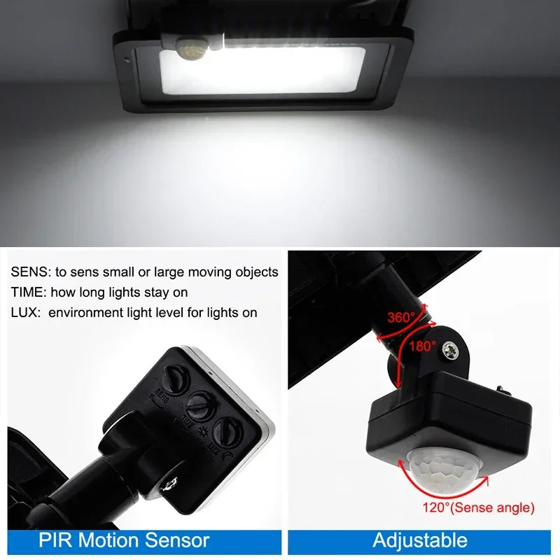 LED Flood Light with Motion Sensor Outdoor Lighting 100W 50W Waterproof Reflector Floodlight Lamp LED Spotlight Garden Garage