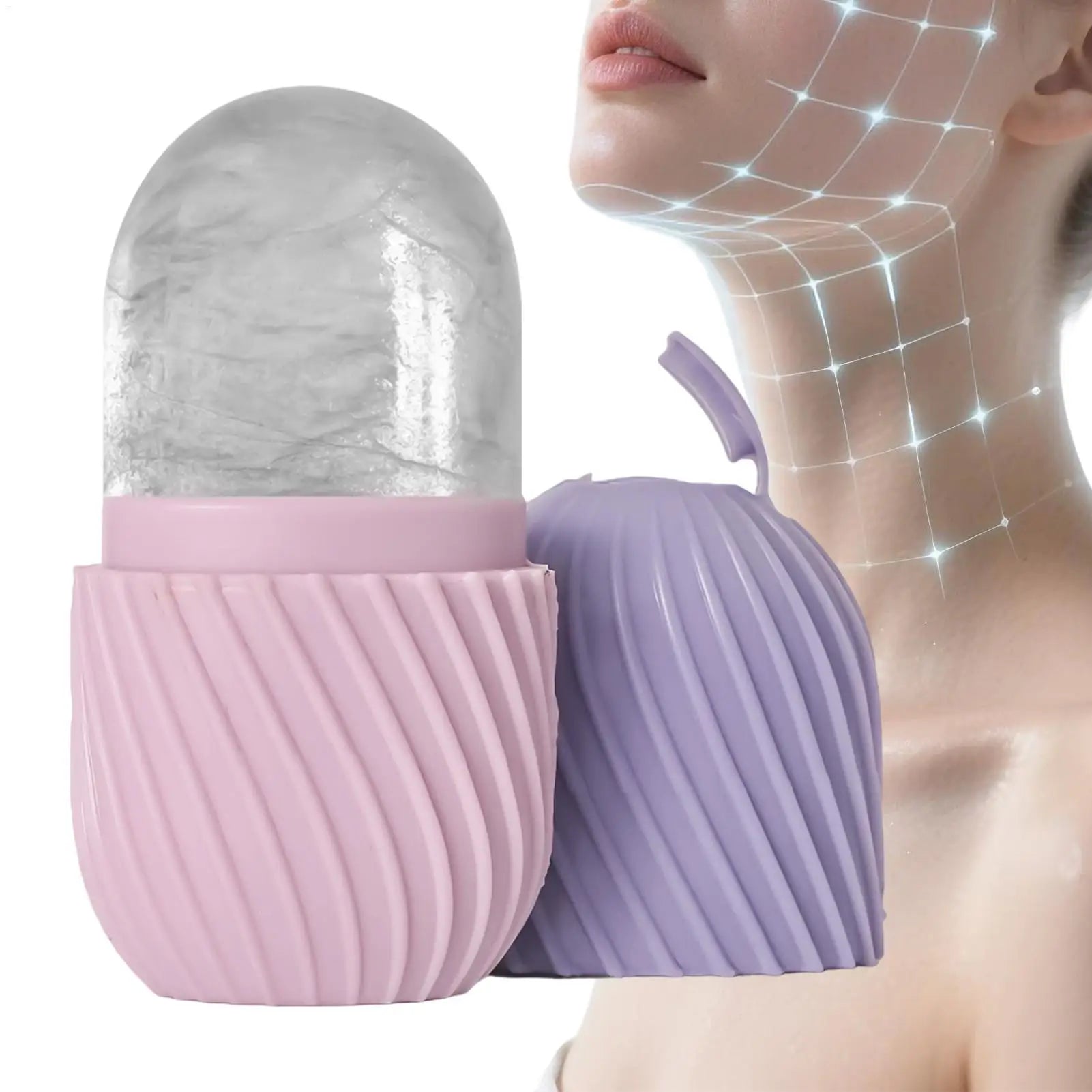 Face Ice Roller mold Beauty facial ice tray Massage silicone ice tray Facial Massager Face Lifting Beauty Skin Care Tools