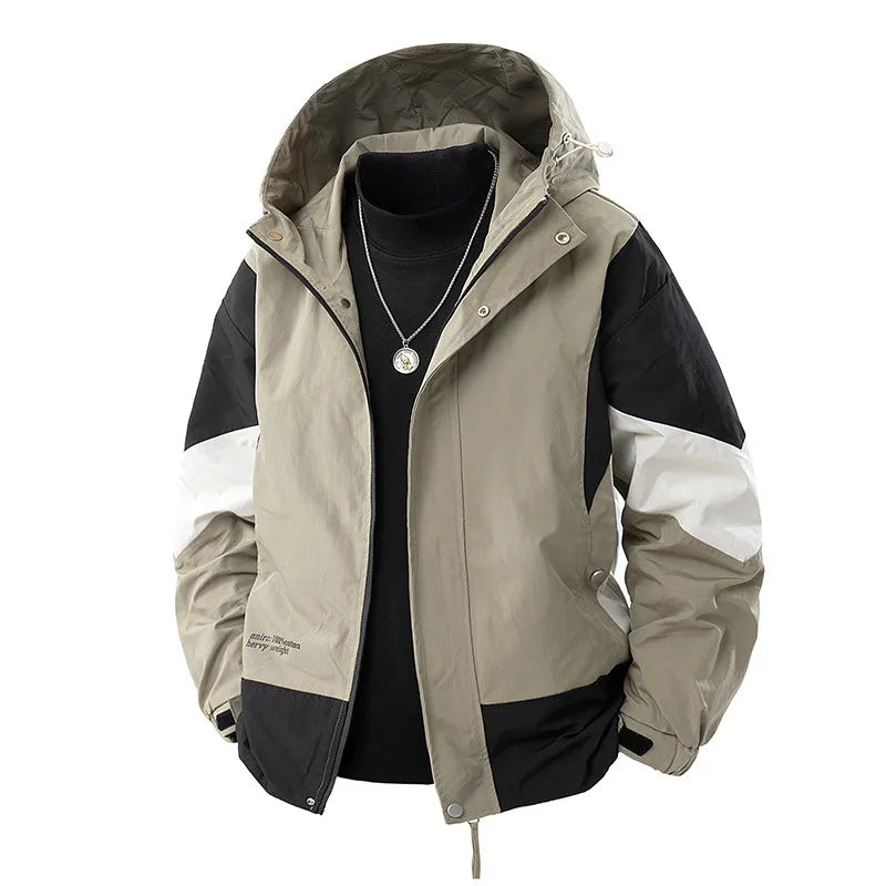 Patchwork Coat Jacket Men 8XL Plus Size Spring Autumn Fashion Casual Patchwork Cargo Jacket Male Big Size Outerwear