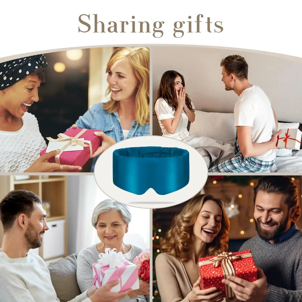 Mulberry Silk Sleeping Mask Eyepatch Blocking Light Eyemask Eyeshade Soft Padded Slaapmasker Travel Sleeping Aid for Sleep Patch