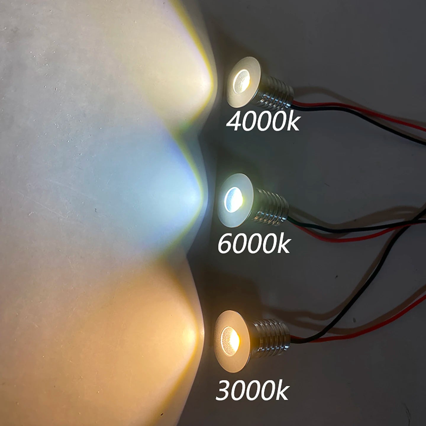 Indoor IP65 Recessed LED 1W Downlight, 12V Spotlight, Suitable for Ceiling/Stairwell/Hallway/Cabinet Lighting (Driver Included)