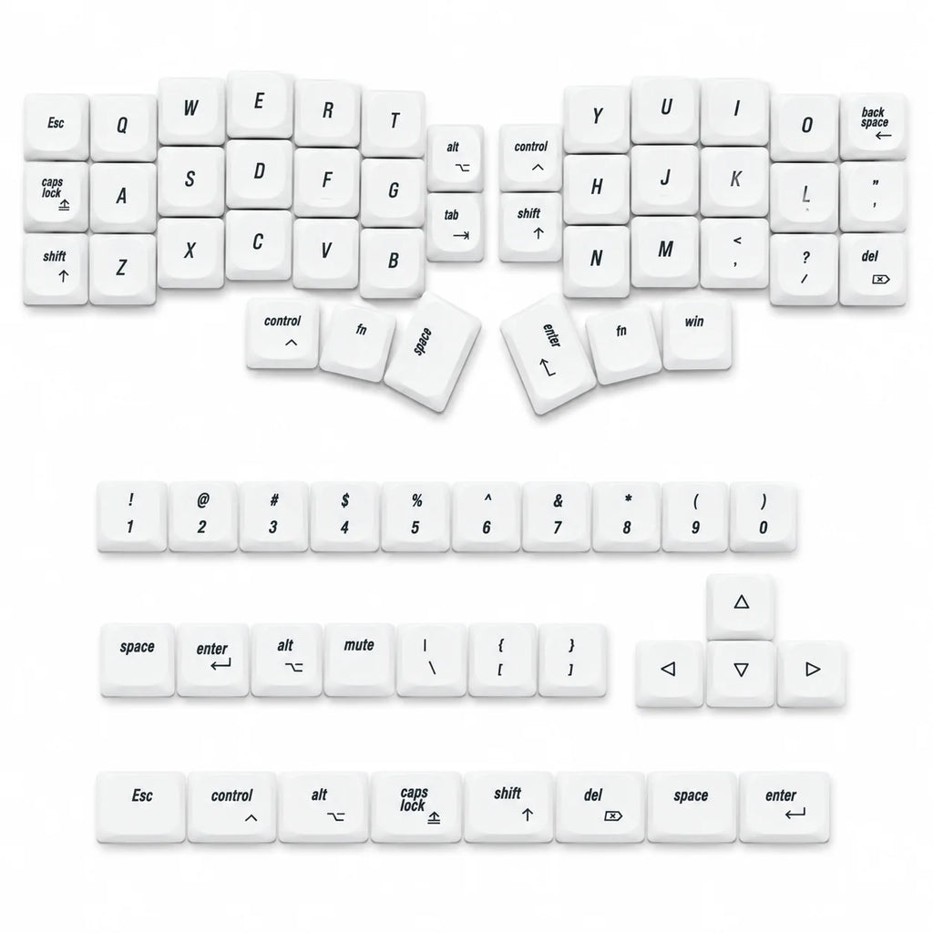 75-Key Ultra-Thin PBT Keycaps, Low Profile MX Stem PBT Material Dye-Sub for Corne Sofle Lily VELVE L-P Symmetric Split Keyboards