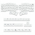 75-Key Ultra-Thin PBT Keycaps, Low Profile MX Stem PBT Material Dye-Sub for Corne Sofle Lily VELVE L-P Symmetric Split Keyboards
