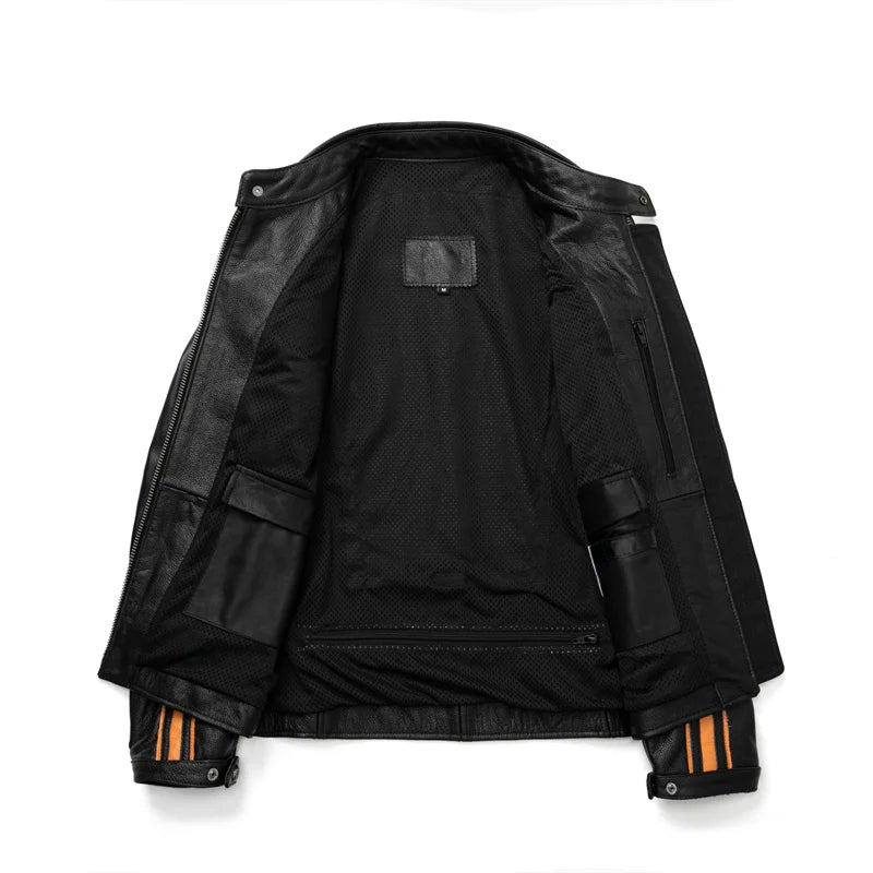 Motorcycle Leather Jacket Off-road Motorcycle Racing Anti Fall And Windproof Riding Jacket Men's Casual Leather Jacket