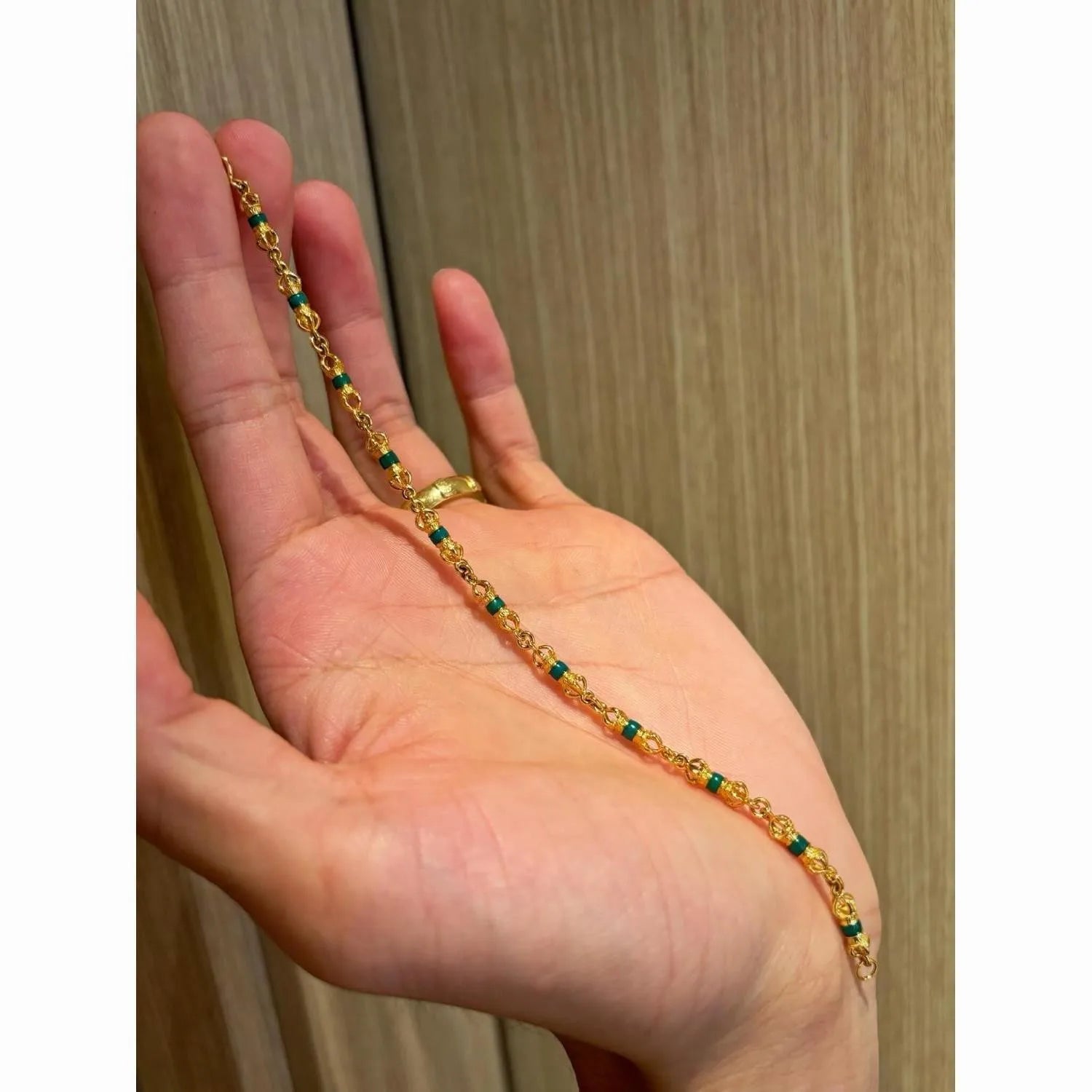 9999 24K real gold Tibetan-style turquoise beaded bracelet ancient color vajra accessories bracelet men and women