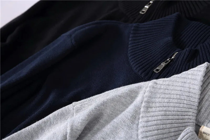 100% pure cotton Knit Autumn Winter 2025 Men's Stretchable Warm Knit Cardigan, Daily Commute Sweater.
