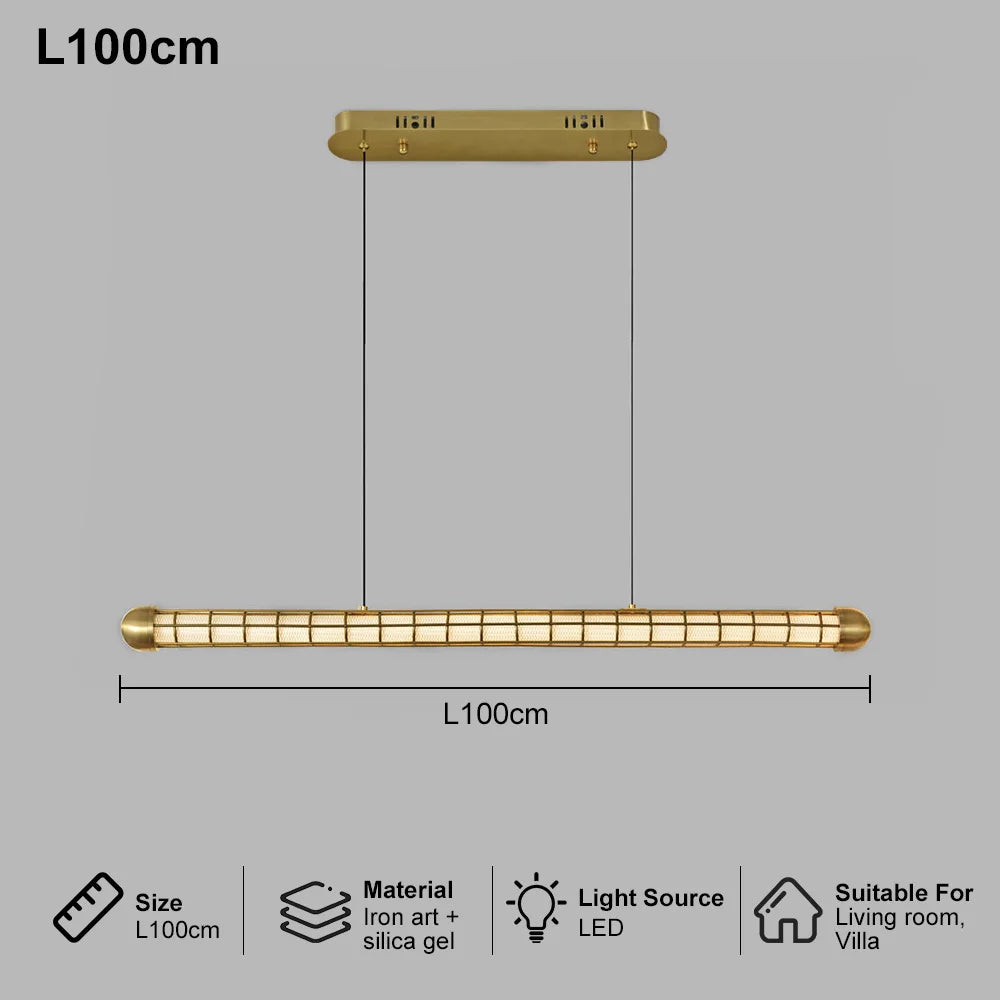 Modern Luxury LED Pendant Light for Living Room Villa Kitchen Island Table Round Iron Dining Hanging Chandelier Home Decor