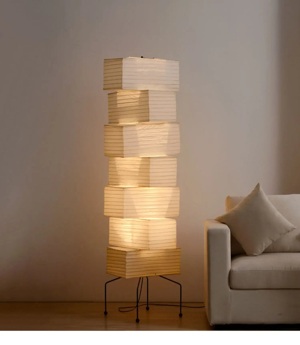 Akari Noguchi Lamp Yong Floor Lamp Japanese Designer LED Rice Paper Lantern Bedside Study Hotel Art Decor Standing Lamp