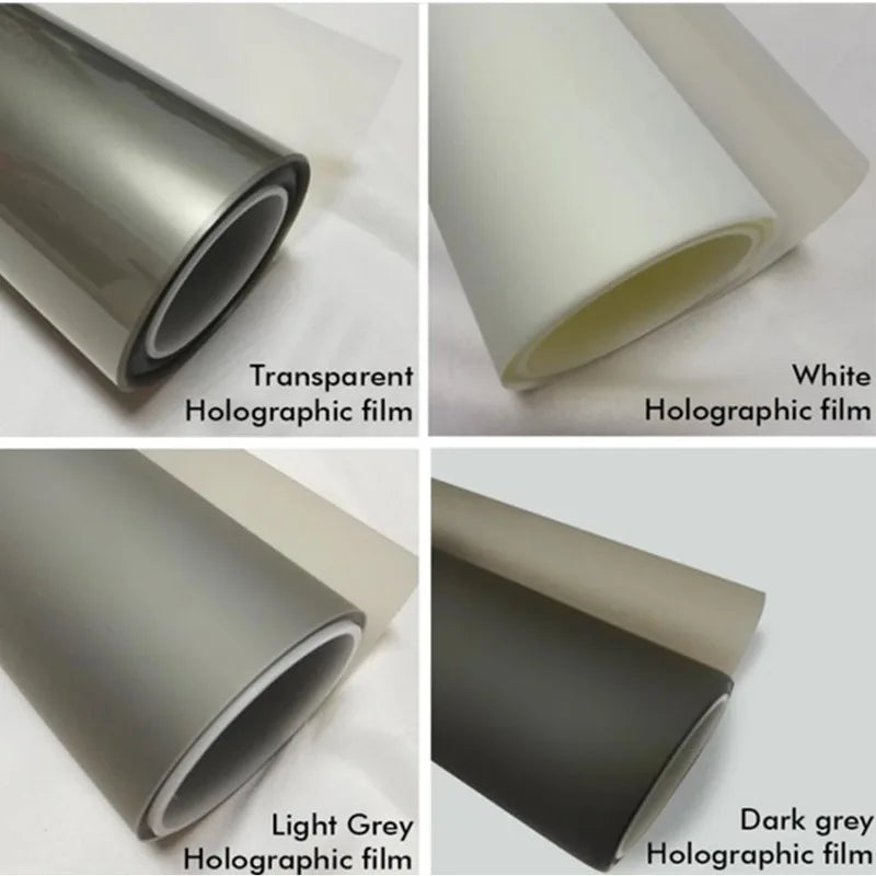 NEW 3D Holographic Projector Screen Transparent/Grey/White/Black Self-Adhesive Rear Holographic Projection Screen Film Customize